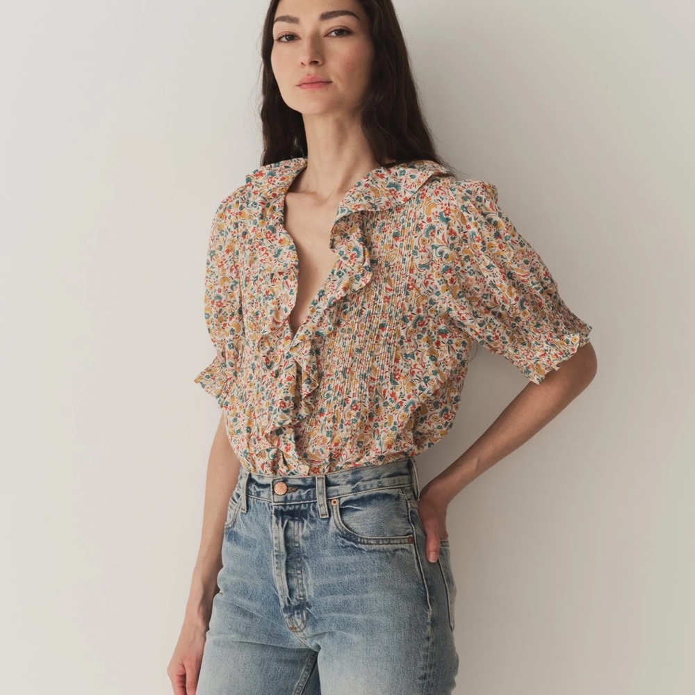 Doen Henri Top in Wild Clover Floral